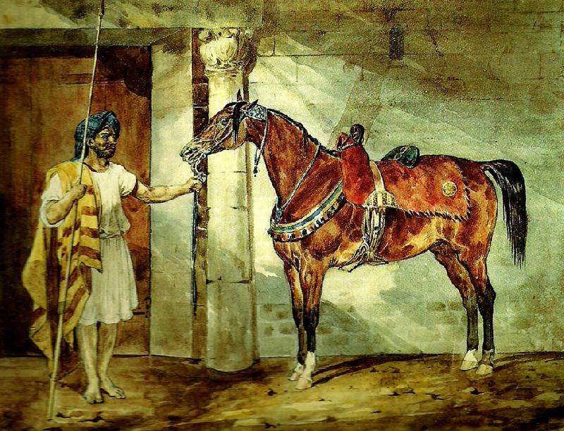 charles emile callande cheval arabe china oil painting image
